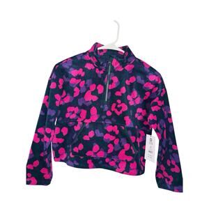 Girls Microfleece Quarter Zip Pullover Jacket NWT Size Medium 7/8